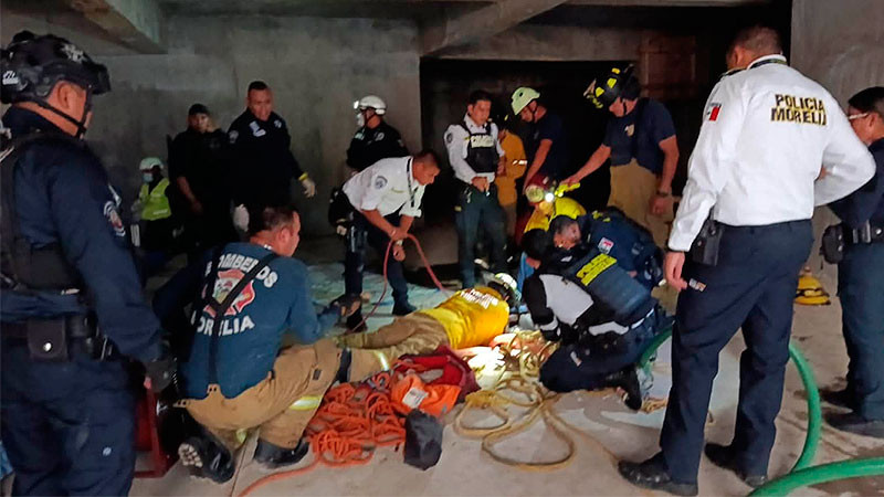 Pierden la vida 4 trabajadores dentro de un aljibe en la colonia La Rinconada de Morelia, Michoacán; otro quedó inconsciente 