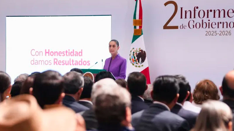 Segundo Informe de Gobierno: Sheinbaum destaca reducción del 51% en homicidios dolosos 