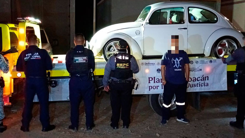 En Uruapan, Michoacán detiene la GC a sujeto en posesión de vehículo robado 
