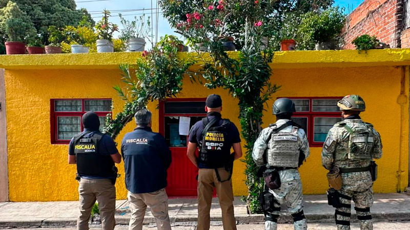Tras cateos en Morelia, Michoacán aseguran dos inmuebles, narcóticos y detienen a una persona 