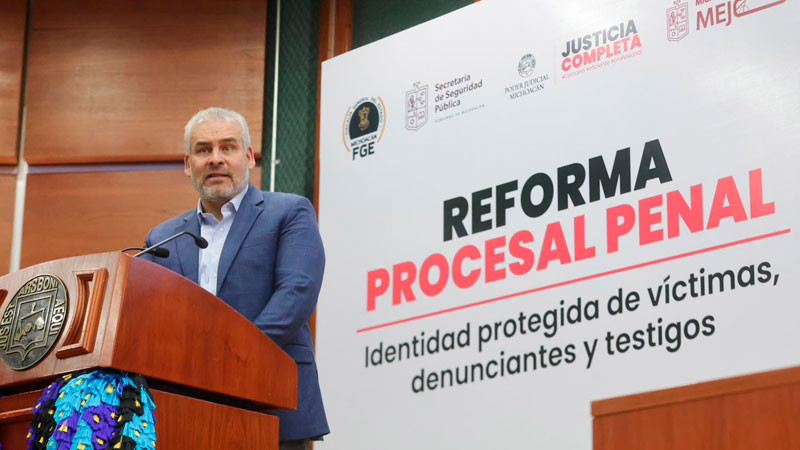 Impulsa Bedolla reforma de ley para proteger a víctimas, denunciantes y testigos en procesos penales 