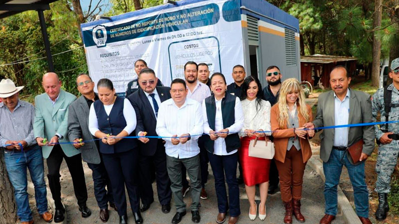 Ponen en marcha el Módulo de Certificación Vehicular de la FGE en Zitácuaro, Michoacán 