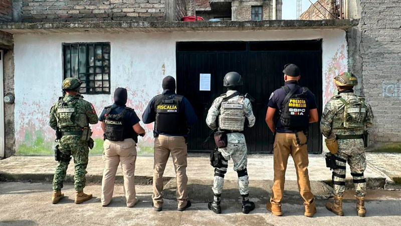 Tras cateo en Morelia, Michoacán, aseguran inmueble y 390 dosis de narcótico; dos hombres son detenidos 