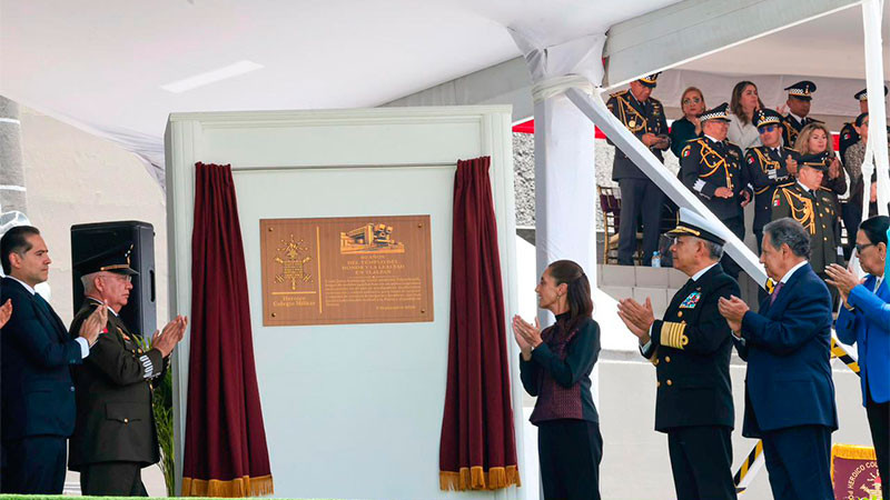 Sheinbaum encabeza ceremonia por 50 años del Heroico Colegio Militar  