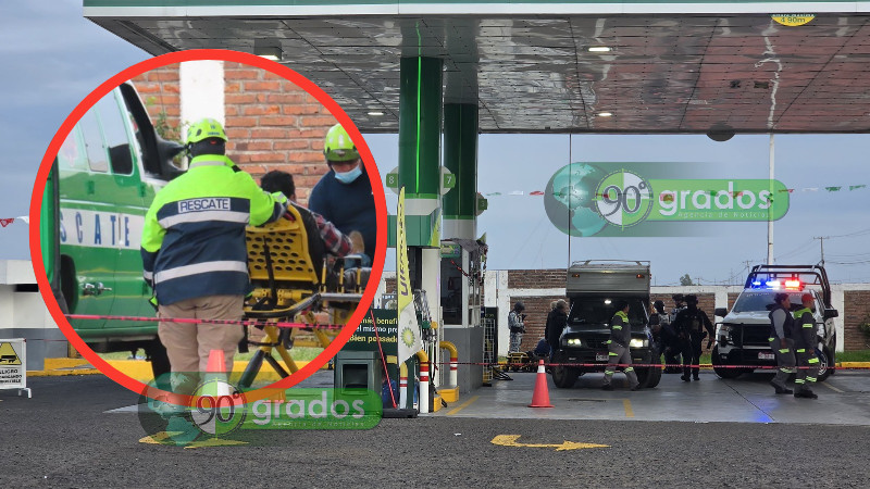 Delincuentes asaltan gasolinera en Zamora, Michoacán; balean a conductor que se resistió 