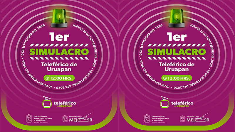 Teleférico de Uruapan realizará su primer simulacro de sismo para fortalecer sus protocolos de seguridad 