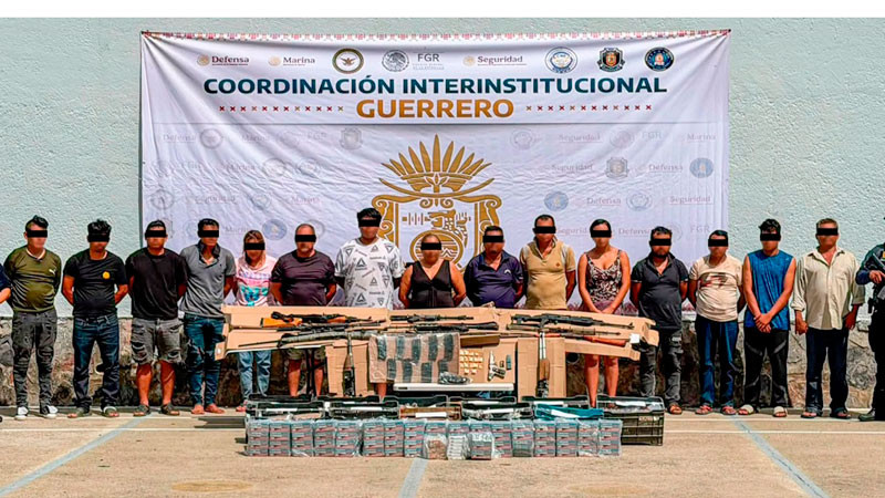 Caen 16 presuntos integrantes de grupo criminal de Guerrero; estarían ligados a homicidio de guardia nacional 