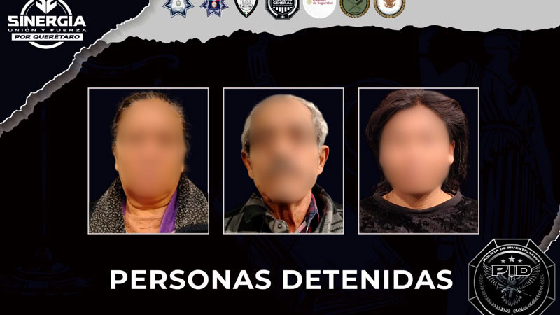 Aseguran cerca de 700 dosis de narcótico y detienen a tres en cateos en Ezequiel Montes y San Joaquín 