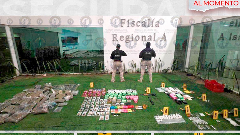 Cateo en León deja droga, arma y cartuchos asegurados 
