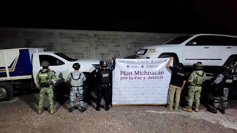 Tras cateo en Buenavista, Michoacán, se asegurarán armas y camiones blindados 