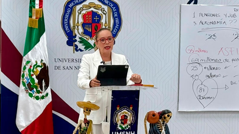 Rectora acusa presiones para generar inestabilidad en la Universidad Michoacana 