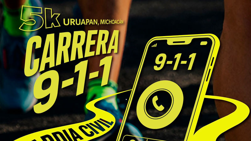 En Uruapan, Michoacán, carrera 911 llevará la prevención contra la extorsión: SSP 