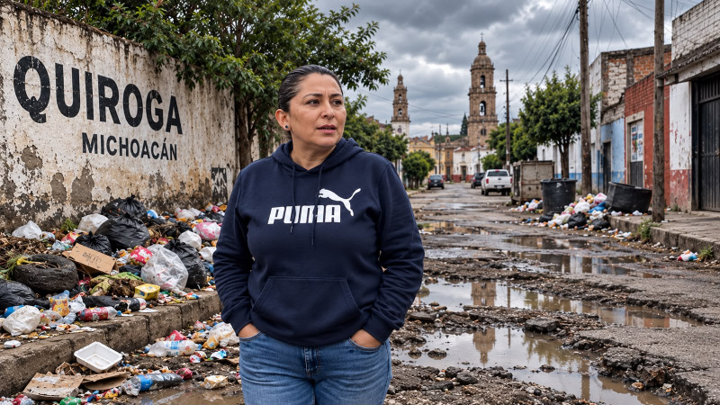 Quiroga, Michoacán, entre basura, inseguridad y abandono: comerciantes y ciudadanos cuestionan el gobierno de Alma Mireya 