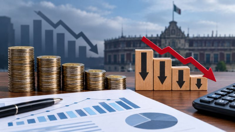 Gobierno de México reduce previsión de crecimiento económico para 2026 y 2027 