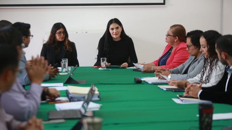 Presidenta de Asuntos Electorales, Diana Espinoza, se reúne con Consejeros del IEM 