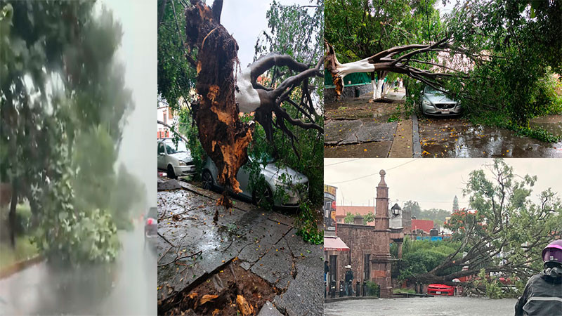 Intensa tormenta deja afectaciones en distintos puntos de Morelia 