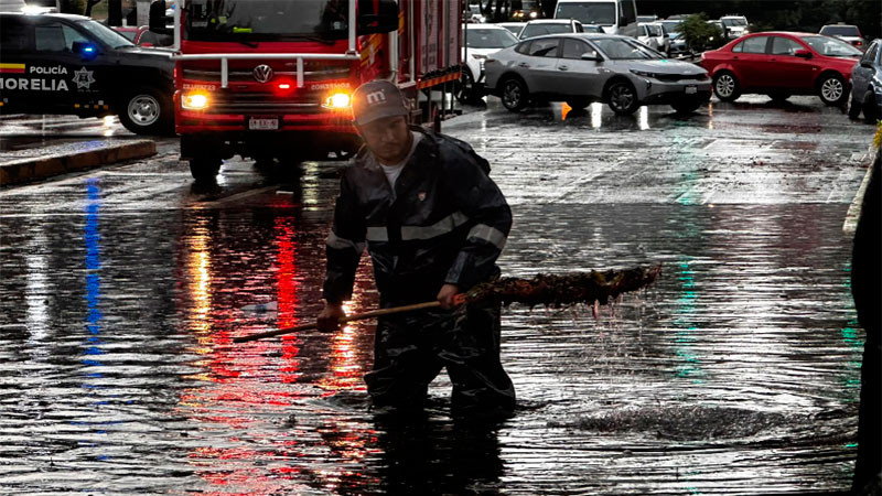 Atiende Gobierno de Morelia, contingencia provocada por lluvias  