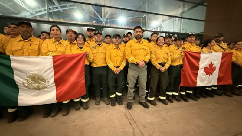 Conafor concluye apoyo a Canadá en combate de incendios forestales 