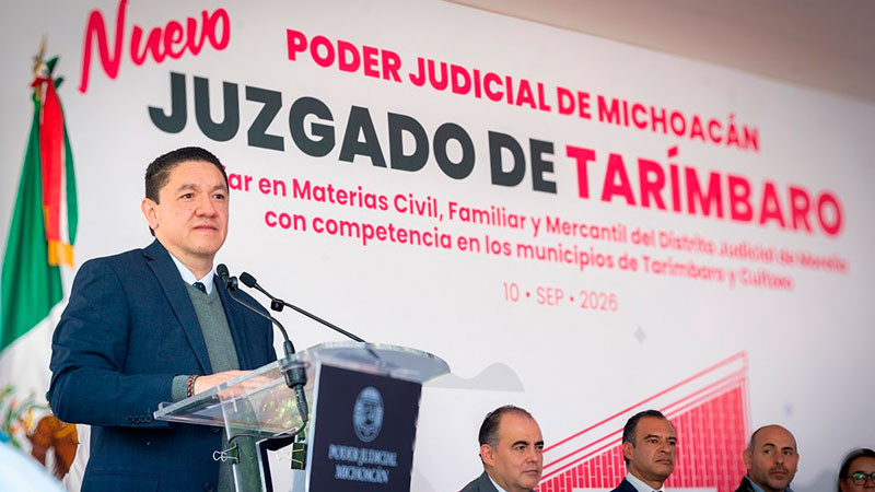 Acerca Poder Judicial servicios de justicia a Tarímbaro y Cuitzeo con nuevo Juzgado 