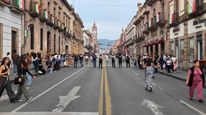 Gobierno de Morelia mantiene dispositivo de orden en el Centro Histórico 