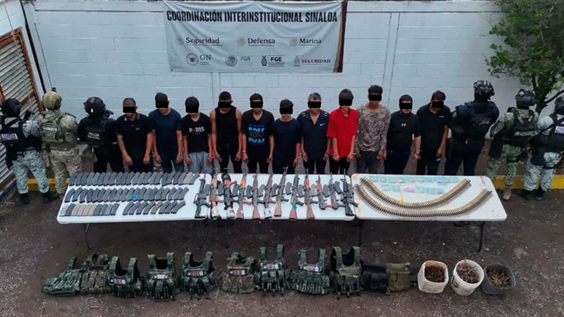 Capturan a 11 presuntos integrantes de grupo delictivo vinculados con caso de mineros desaparecidos en Sinaloa 