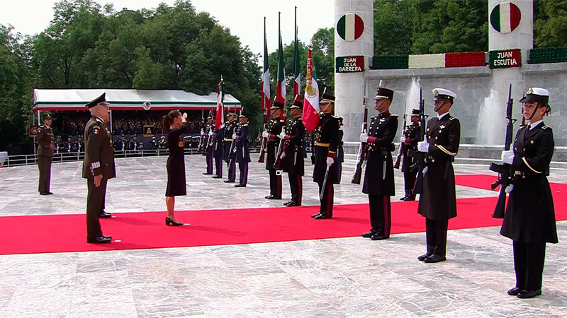 Sheinbaum encabeza ceremonia por el 179 aniversario de la Gesta Heroica de los Niños Héroes 