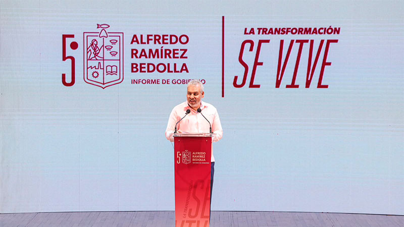 Destaca Bedolla inversiones históricas en agua, carreteras y salud durante su 5º Informe en Zamora 