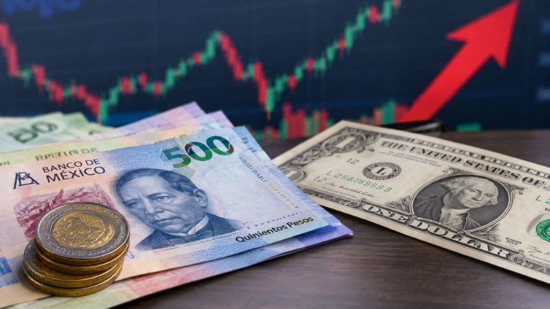 Peso mexicano cae 1.1% ante avance del dólar 