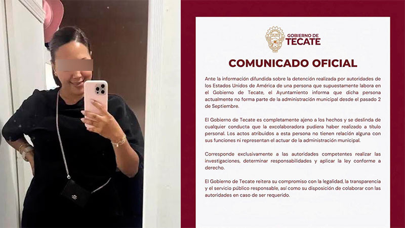 Detienen a extrabajadora del Ayuntamiento de Tecate con casi 70 kilos de sustancias ilícitas en la frontera 