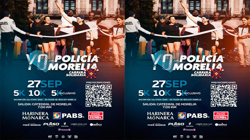 Policía de Morelia anuncia fecha para entrega de kits de carrera atlética 