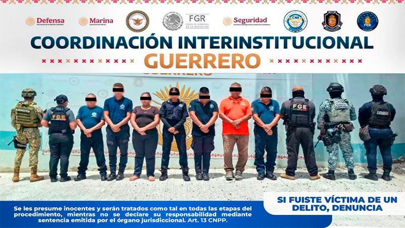 Detienen a 7 policías de Coyuca de Benítez por caso de desaparición forzada 