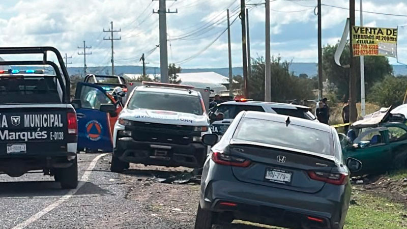 Choque de frente en la carretera a Chichimequillas deja a una persona sin vida  