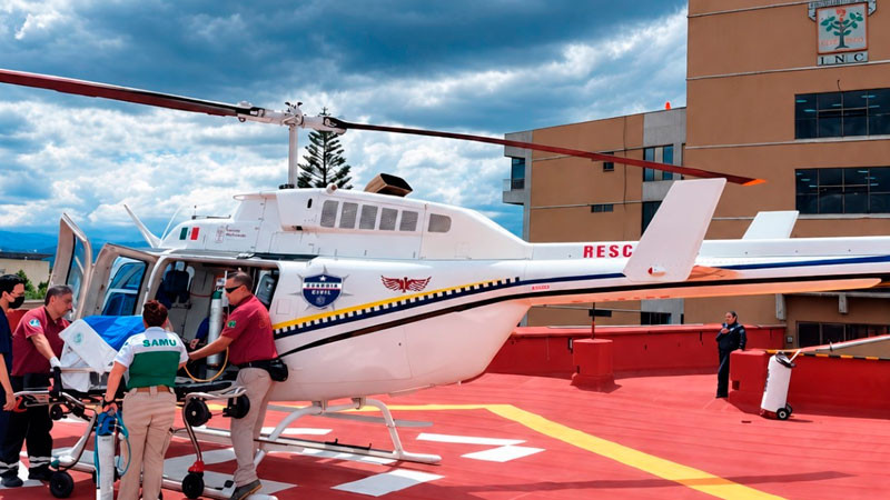 Traslada vía aérea la SSP a un bebé a la CDMX para atención especializada 
