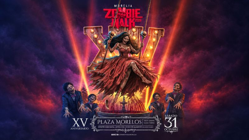 Zombie Walk Morelia celebrará su XV edición el próximo 31 de octubre 
