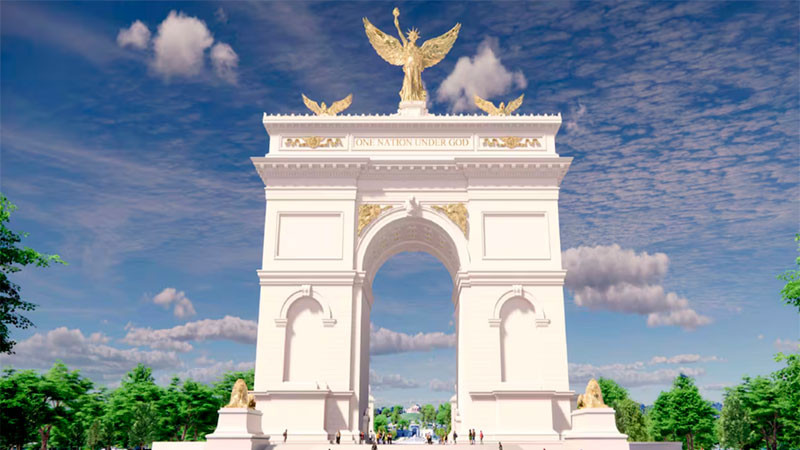 Trump plantea convertir su Arco del Triunfo en complejo militar en Washington 