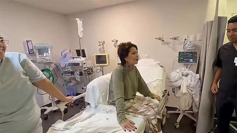 Alejandra Guzmán reaparece desde el hospital tras accidente en concierto de Veracruz 
