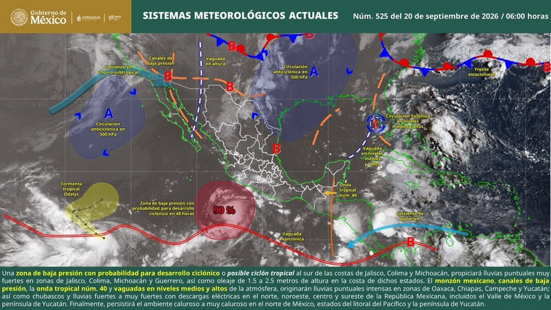Prevén breves periodos de lluvia en territorio oaxaqueño 