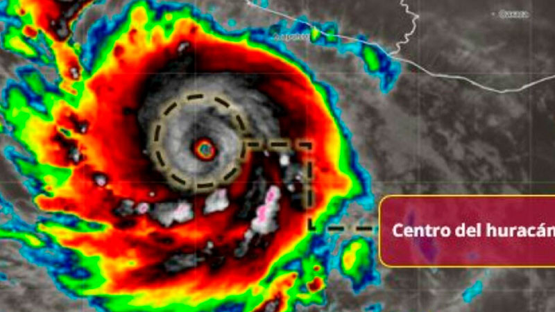 "Polo" evoluciona a huracán categoría 5 cerca de las costas de Michoacán, Colima y Guerrero 