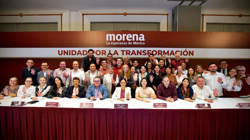 Jesús Mora fortalece coordinación con Ariadna Montiel y dirigencias estatales de Morena 