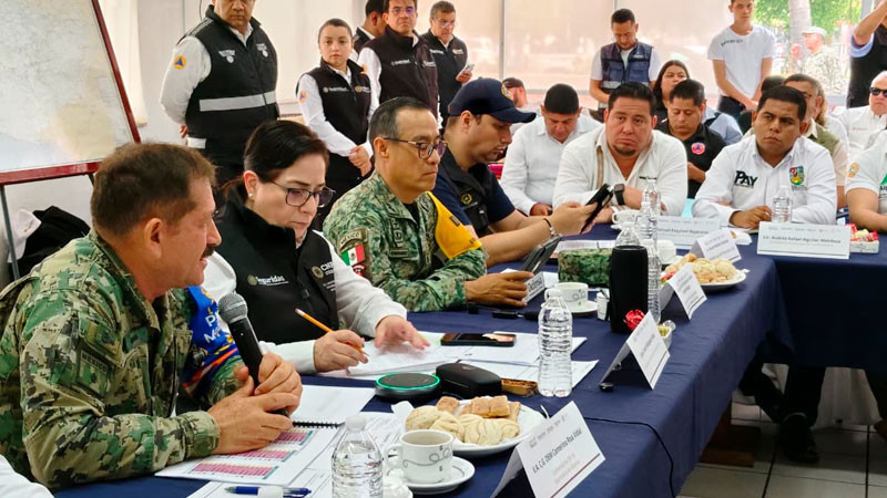Reunión interinstitucional de los tres órdenes de gobierno ante el huracán "Polo", categoría 5 