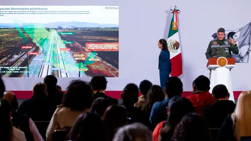 Sheinbaum anuncia construcción de 2 mil 400 km e inversión de 750 mil mdp para trenes de pasajeros en su gobierno 