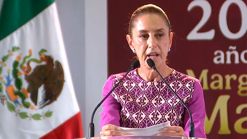 Sheinbaum destaca en Michoacán legado de Morelos y soberanía del pueblo de México 