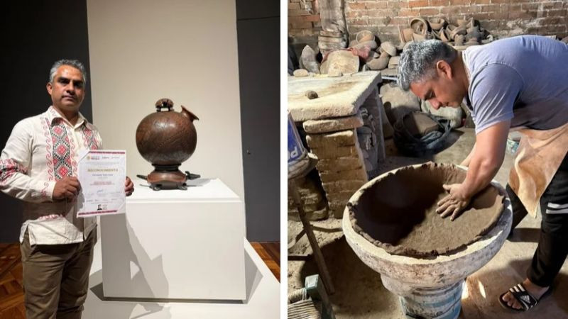 Maestro alfarero de Zinapécuaro gana máximo galardón en concurso nacional 