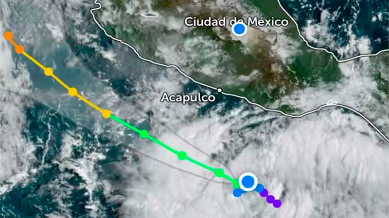 Rachel se fortalece frente al Pacífico y aumenta riesgo de lluvias intensas en Guerrero y Oaxaca 