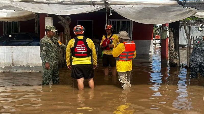 Huracán "Polo" provoca inundaciones en comunidades costeras de Sinaloa 