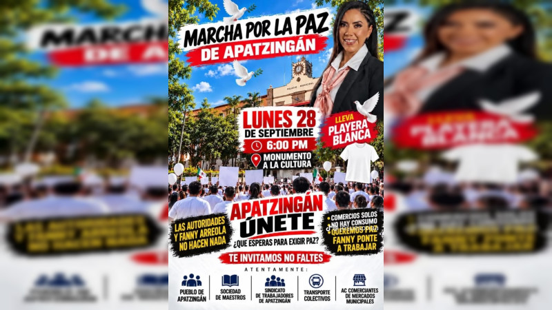 Sociedad pone contra las cuerdas a Fanny Arreola: Apatzingán, Michoacán, se prepara para marchar en medio de ola de homicidios 