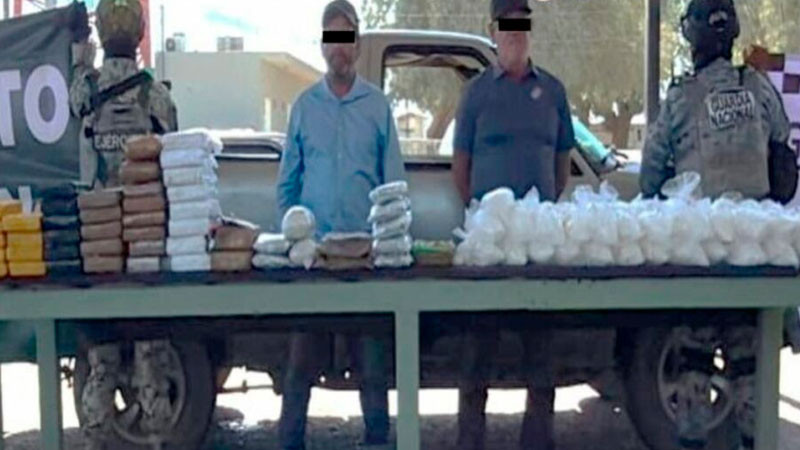 Decomisan más de 340 kilos de estupefacientes en Sonora y Baja California 