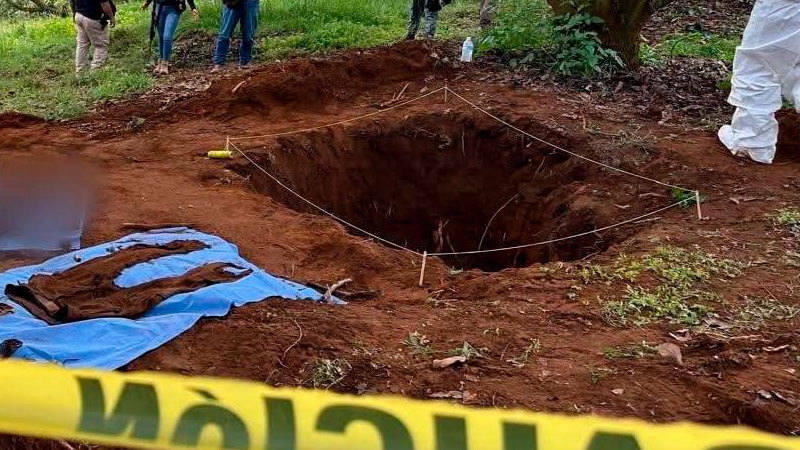 Hallan fosa clandestina en Uruapan, Michoacán  