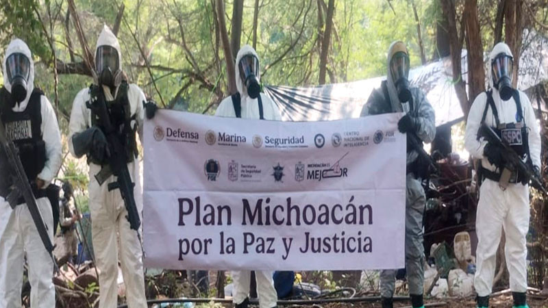 En Tiquicheo y Huetamo, Michoacán, “revientan” dos laboratorios clandestinos 