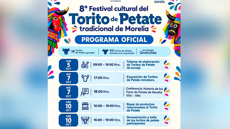 Sefeco invita a el 8° Festival Cultural del Torito de Petate Tradicional 